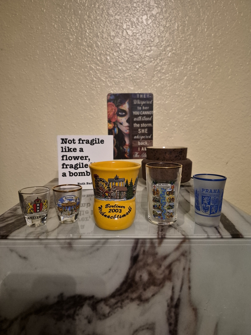 Assorted European Souvenir Shot Glasses (5)